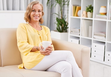 women with tea image