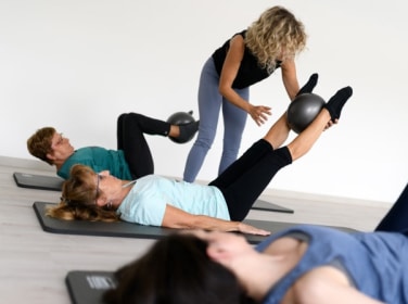 Mat Pilates class in session at St Leonards